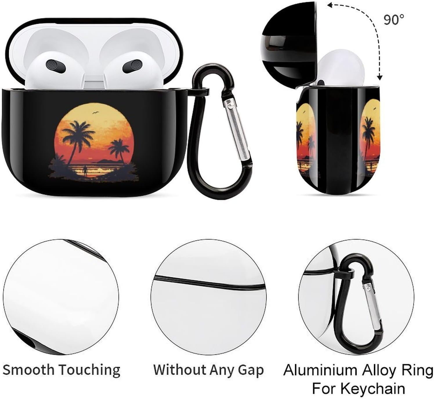 Sunset Beach Vintage Surfing Funny Earbuds Case for Airpods 3 image 5