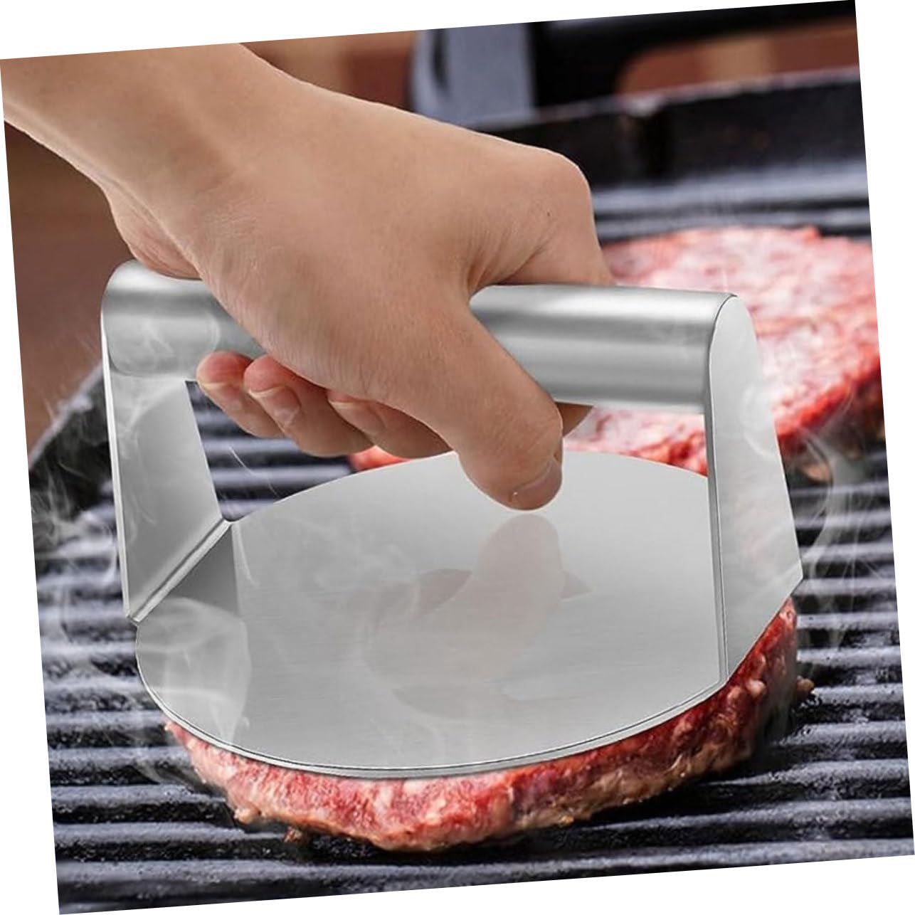 Set Accessori Barbecue Metallo Inossidabile Legno Silicone per Grigliare Esterno Kit Cucina per Pattina Hamburger e Carne