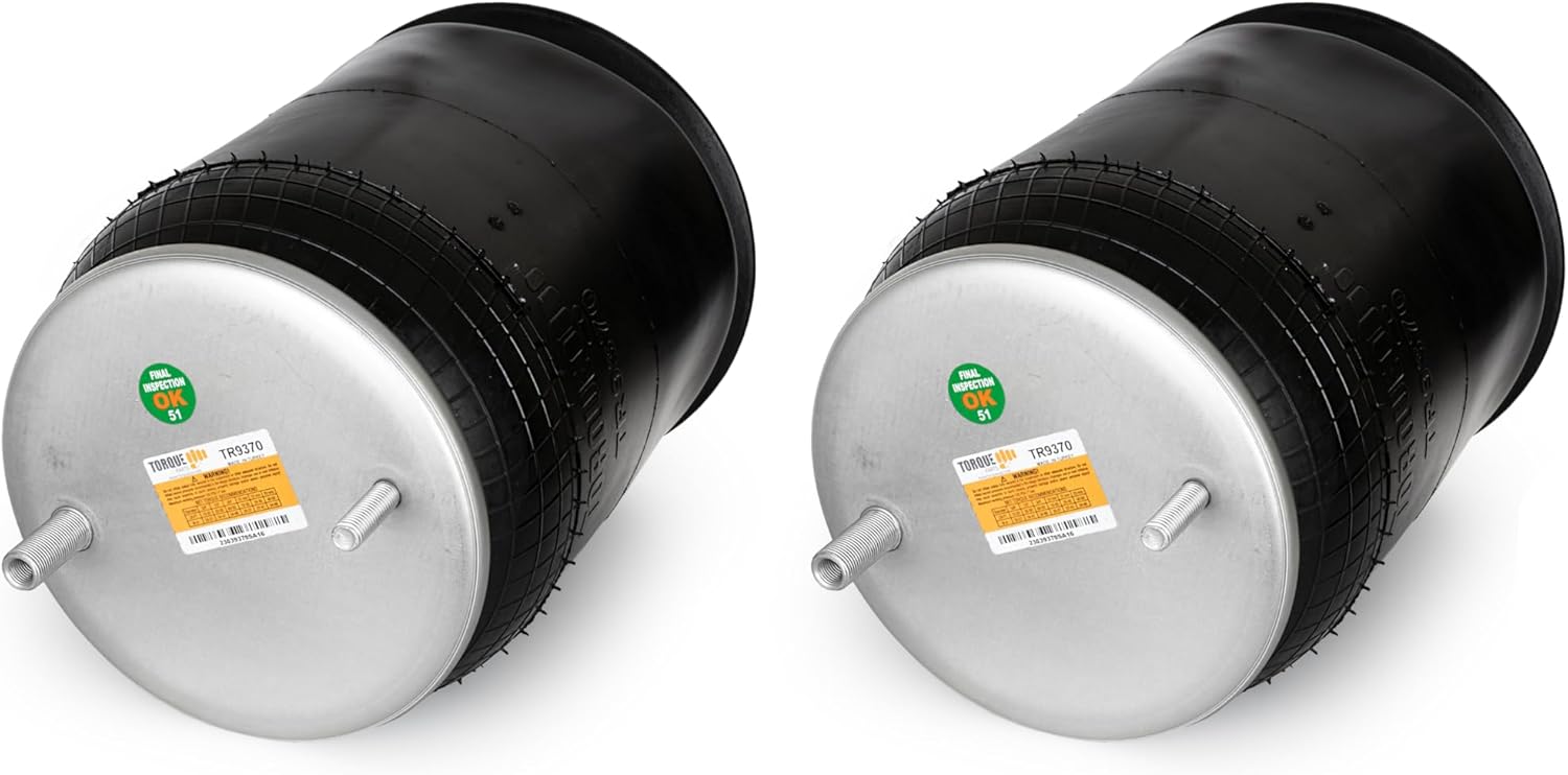 2 pack of TORQUE Trailer Air Spring Bag (Replaces Firestone 9370, W01-358-9370, Goodyear 1R12-440, Watson & Chalin AS-0057) (2 x TR9370)