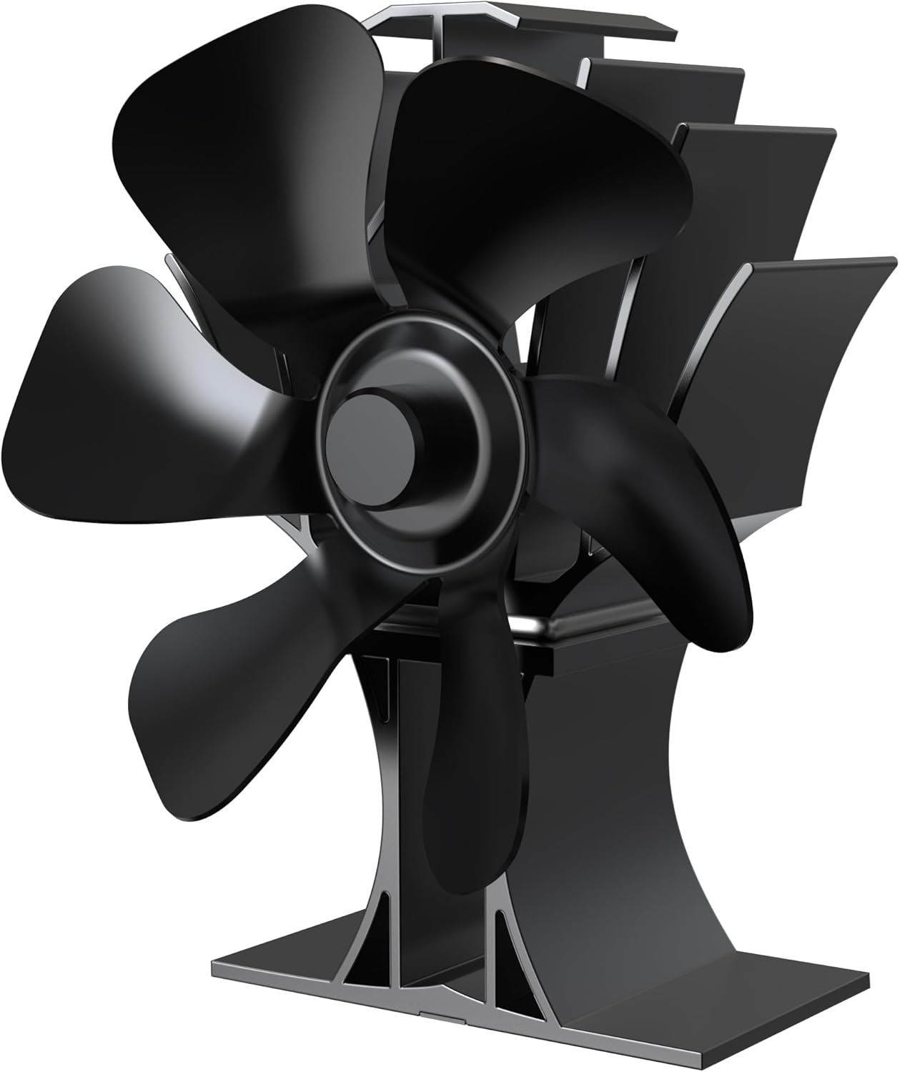 Signstek Wood Stove Fan,Heat Powered Fireplace Fan with Bracket for Heater Propane Log Burner Wood Burning Stove Accessory for Camping Outdoor Indoor Use-6 Blades Big Fan