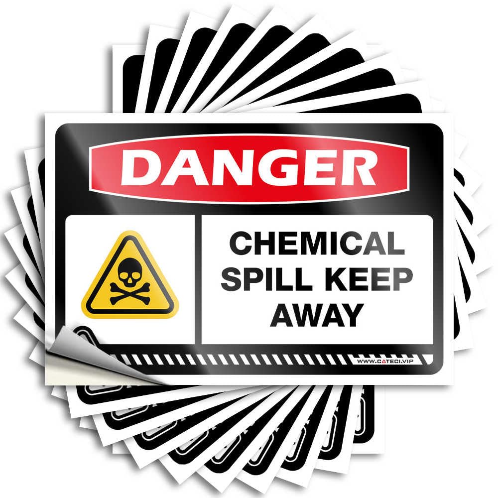 Teenage Room Decor, Bumper Football Tumbler Danger Chemical Spill Keep Away | Summer Waterproof Vinyl Stickers(8X12CM)