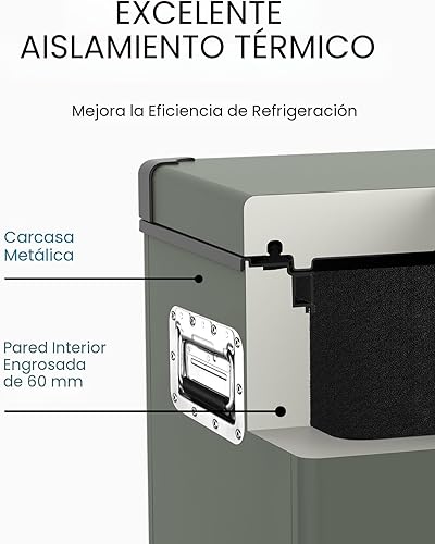 Miniatura 4 de ICECO VL60 Refrigerador portátil de doble zona con compresor SECOP, refrigerador compacto platino de 60 litros, CC 1224 V, CA 110-240 V, 0  a 50 ,
