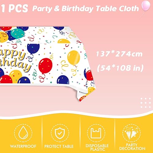 Miniatura 5 de 41 piezas de decoración de fiesta de cumpleaños de margaritas, vajilla de fiesta de margaritas blancas incluye 20 platos, 20 servilletas, 1 mantel