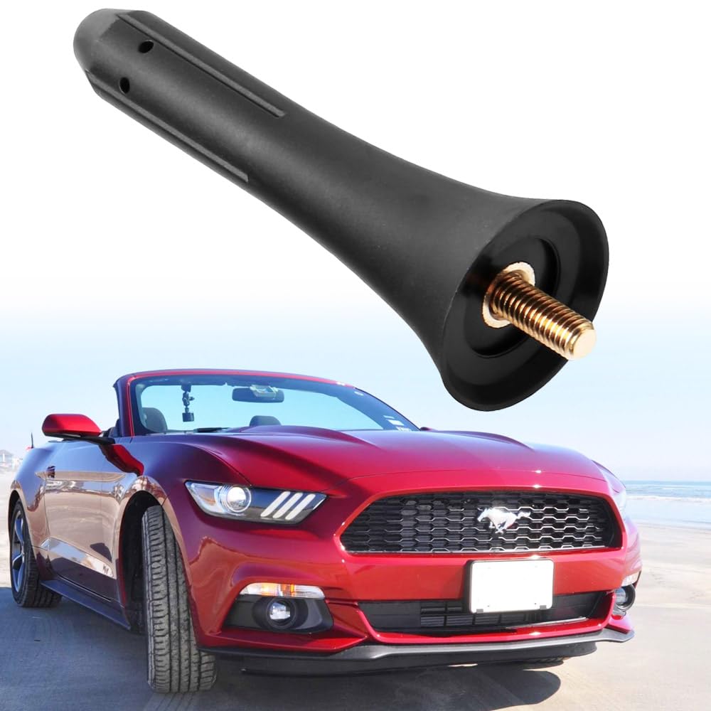 Antena De Acero Inoxidable Negra Para Ford Mustang 1979-2009 - Mástil De 32 Pulgadas Para AM/FM