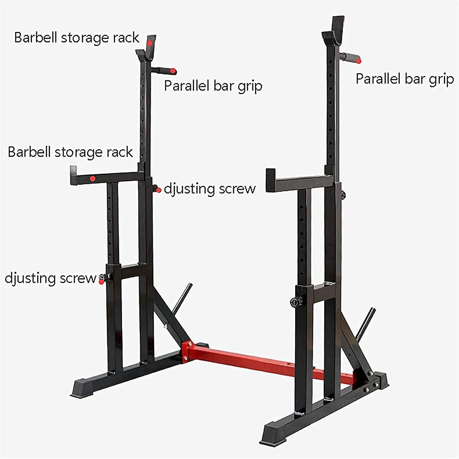Squat Rack Stands Adjustable Barbell Rack Multi Function Squat Weight Lifting Bench Rack Max Load 300Kg Home Gym Fitness Stands