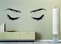 Vista 2 de Pestañas Adhesivo de Pared Hermosas Pestañas Decoración de Pared Cejas Salón de Belleza Estudio Cejas Etiqueta de Pared Pósters de Arte LC1346