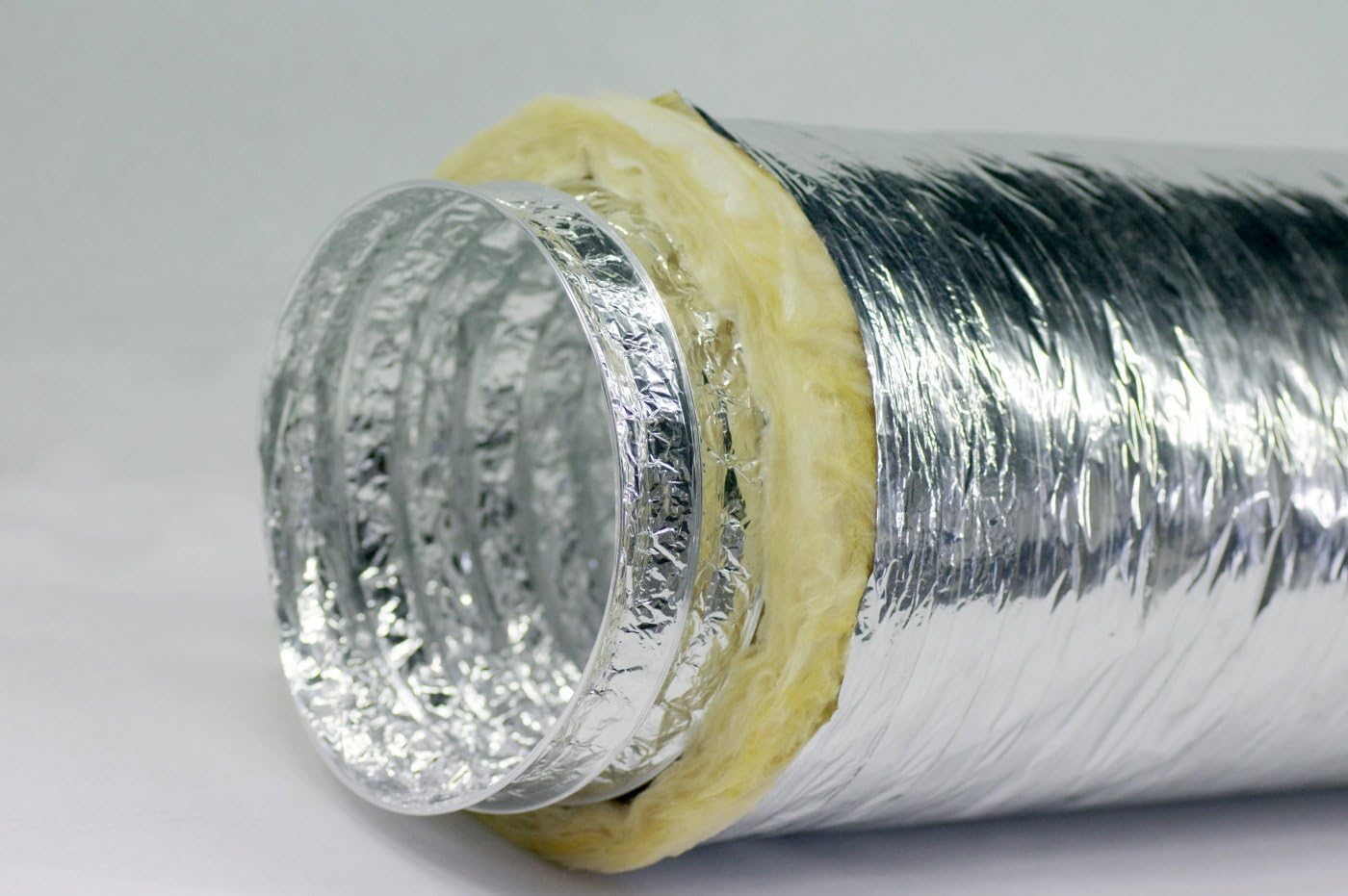 Insulated Flexible Ventilation Duct Hose - Exhaust Hose - Duct Hose for Heating and Cooling - Ventilation and Air Conditioning (5" (125mm) - 5 Meter)