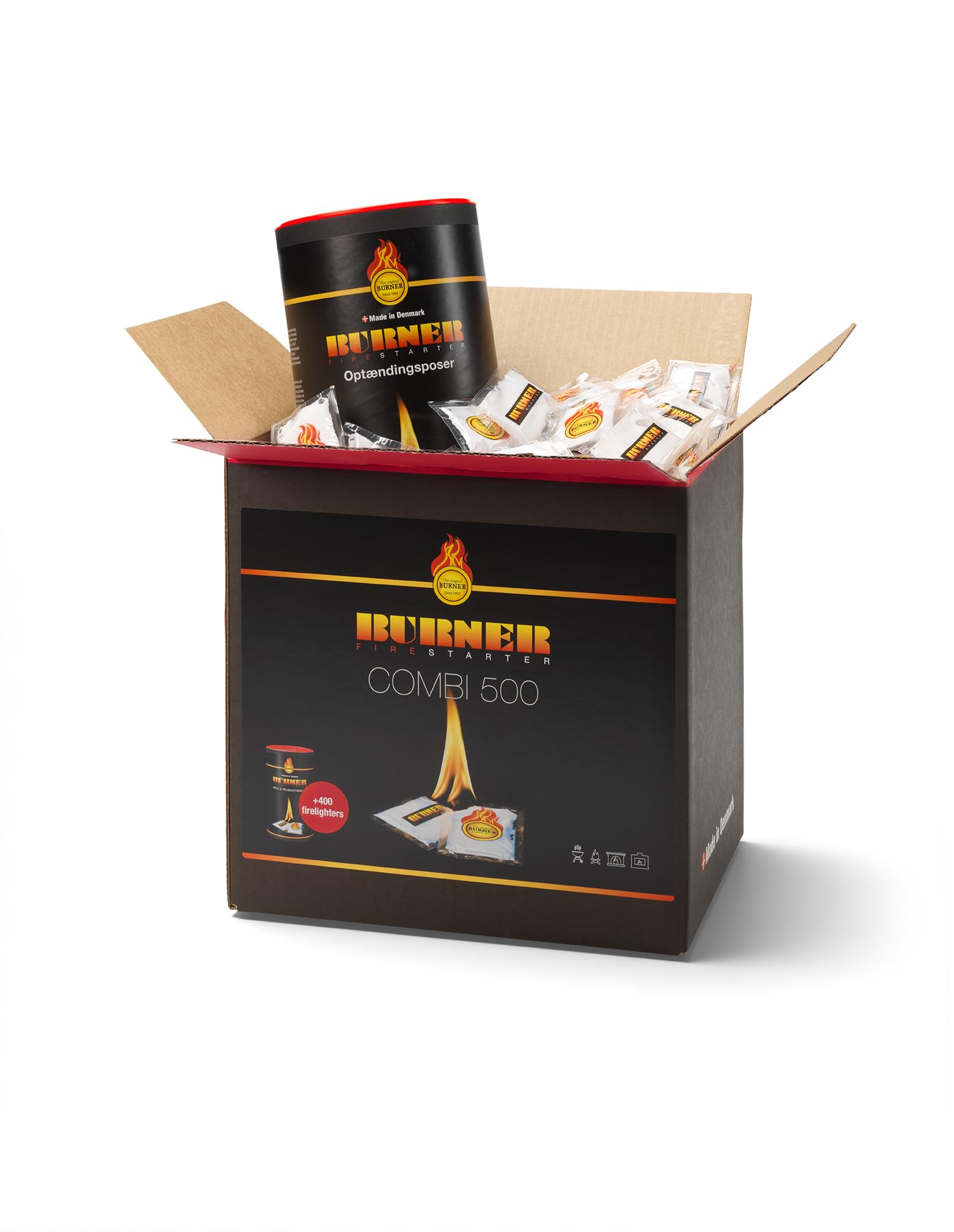 BURNER Firestarters Combi 500 - Value Pack (1 Barrel 100 + 400 Refill),