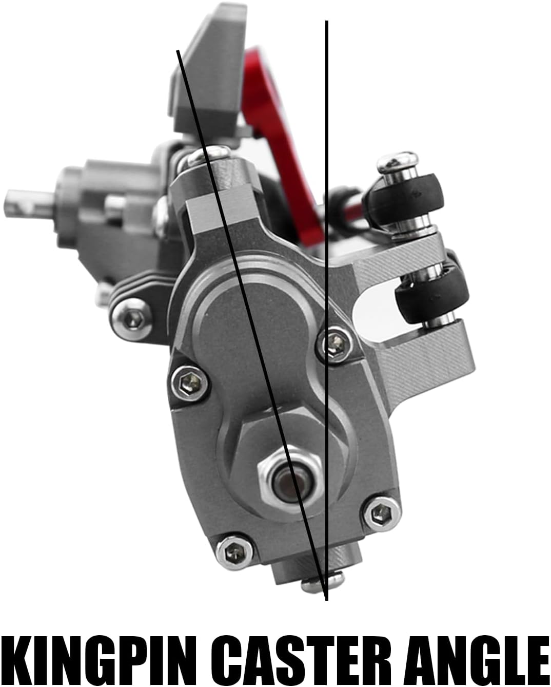 1/10 RC Crawler All Metal Front and Rear Portal Axle for Axial Capra 1.9 UTB Buggy F9 CNC Machined 7075 Aluminum Integrated (Grey)