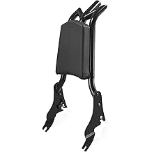 Detachable Adjustable 24&rdquo; Sissy Bar Passenger Backrest Compatible with Harley Touring Street Glide Road Glide Road King Electra Glide 2009-2025 Gloss Black