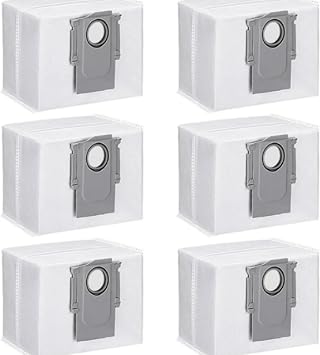 Roborock ile Uyumlu S8 Plus/S8 Pro Ultra/S7 Max Ultra/S7 MaxV Ultra/S7 Pro Ultra/Q7 Plus/Q7 Max/Q7 Max Plus/Q5 ve Q8 Robot Süpürge Uyumlu Toz Çöp Torbası Yedek Parça Seti-6 Adet