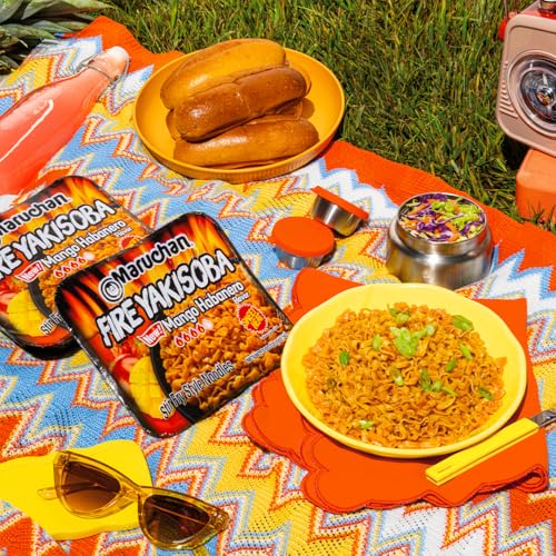 Image of Maruchan Yakisoba Mango Habanero, Japanese Instant Ramen Noodles, 3.93 Oz, 8 Count