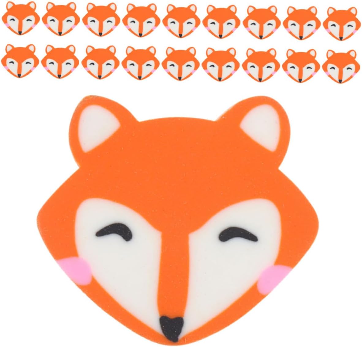 100pcs Cute Eraser Art Eraser for Boys and Girls Charming Fox Shape Nondamaging Material