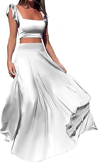 LKOUS Womens Sexy V-Neck Split Long Beach Hawaiian Long Dresses, Solid Color Bodycon Cover Ups Vacation Flowy Maxi Dress