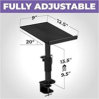 Vista 5 de Liquid Stands Studio Monitor Stands - Music Studio Desktop Speaker Stand - 2 Pack 12x9 Clamp-on Adjustable Short or Tall Speaker Support for Music
