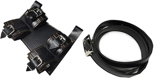 Miniatura 6 de BLESSUME Swords - Funda de rana negra con cinturón, cinturón medieval con cordones cruzados