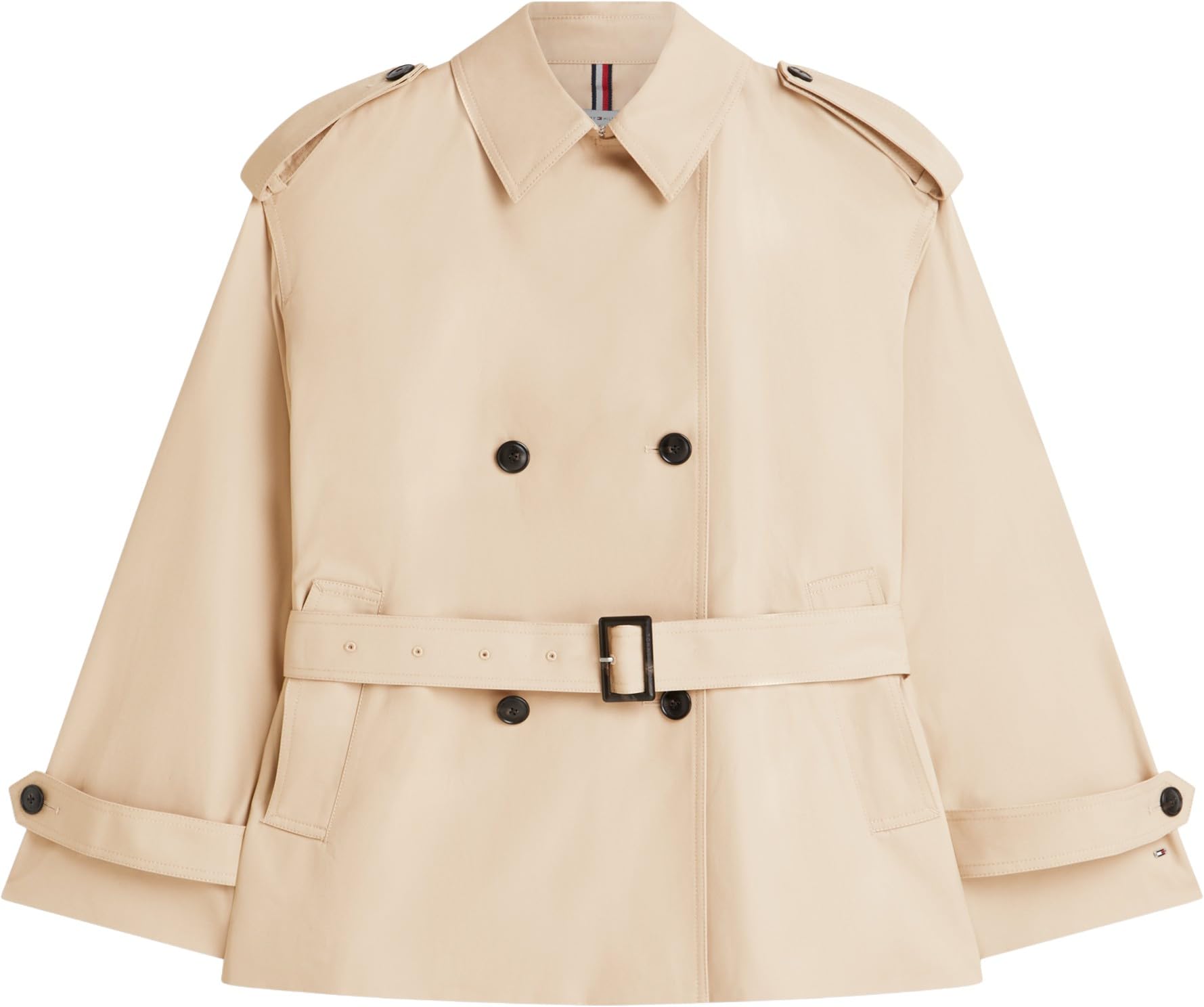 Tommy Hilfiger Cotton Short Trench Ww0ww40481 Giacca Aviator Donna (Pacco da 1)