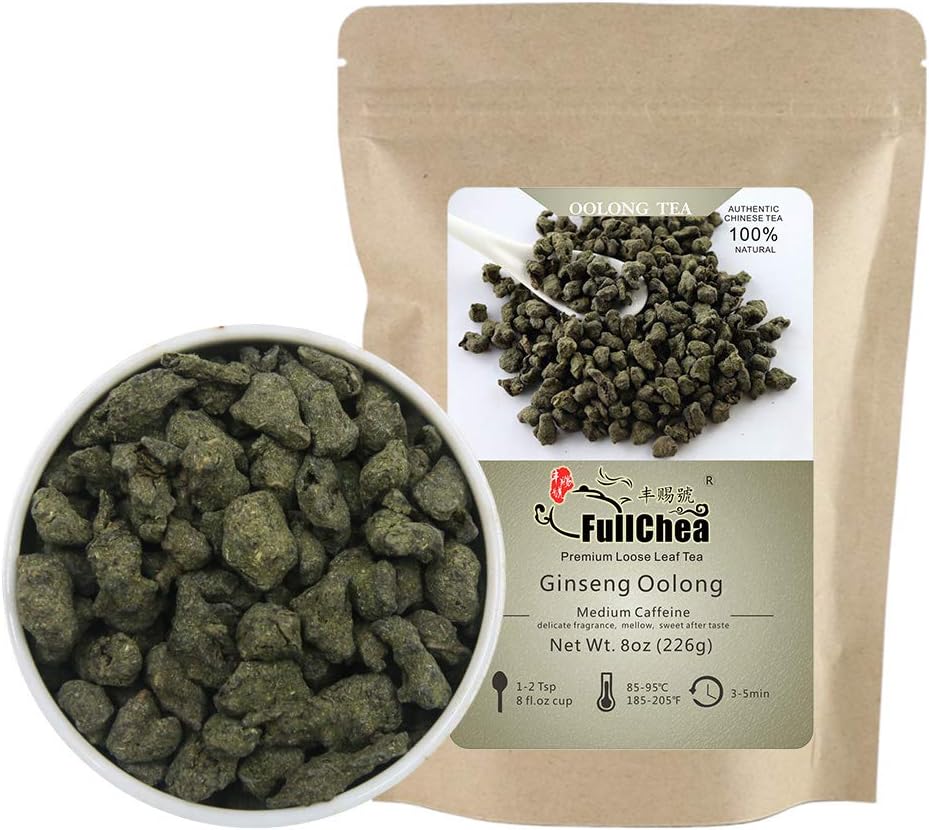 Ginseng Oolong Tea - Oolong Tea Loose Leaf - Imperial Ginseng Tea - Natural Ren Shen with Unique Aroma and Taste 8oz / 226g
