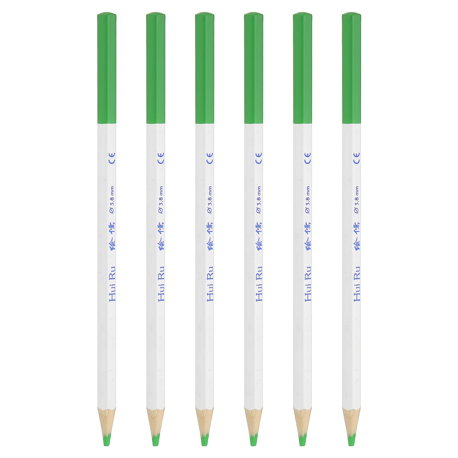 PATIKIL Green Colored Pencils Set,6 Pcs Oil Color Pencils Wooden Coloring Drawing Pencil for Artists Art Painting Sketching