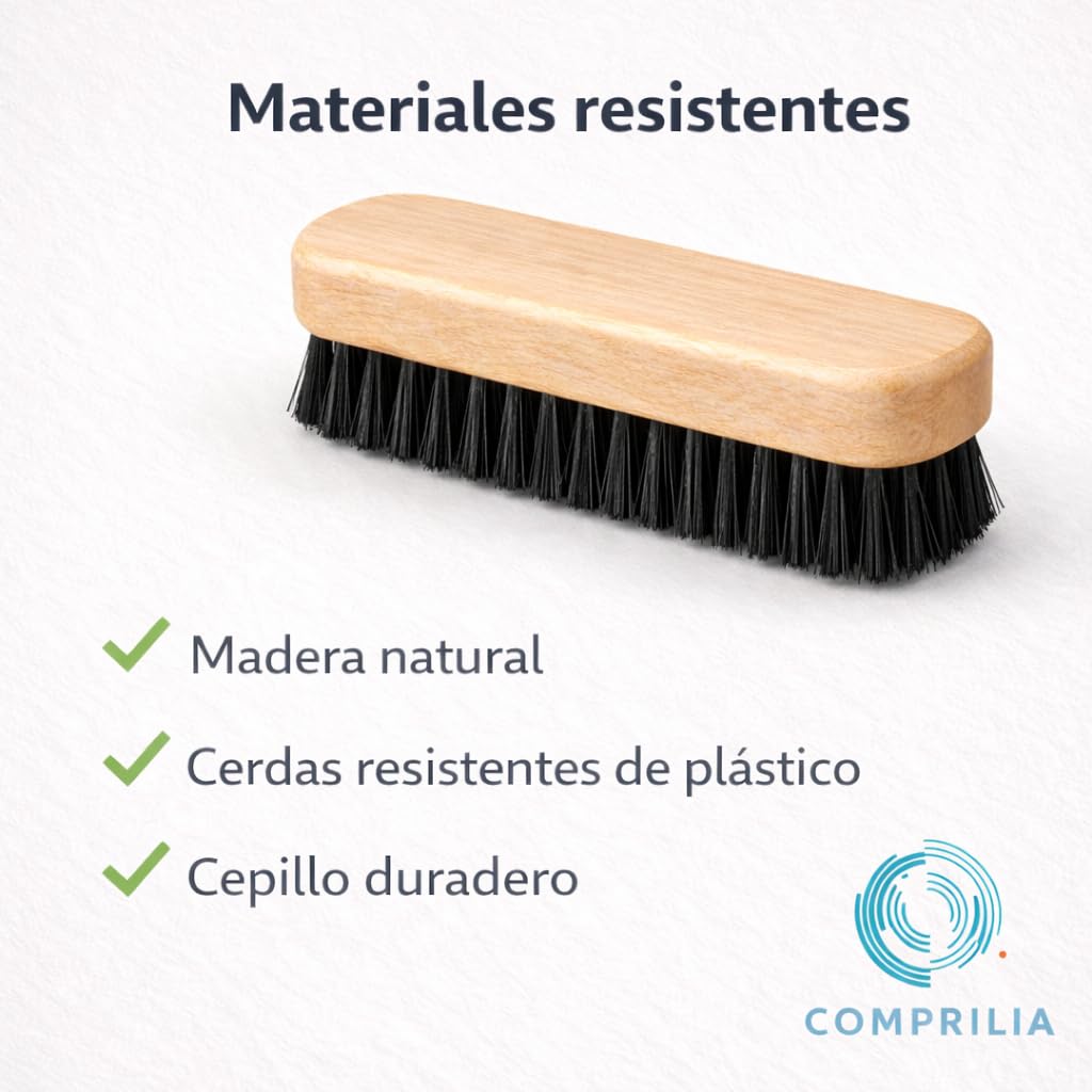 Cepillo Limpieza Zapatos Cerdas Duras Madera Natural Cepillo para Calzado Multiusos Limpiar Botas Zapatillas y Cuero Duradero 1 Unidad — view 6