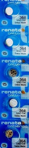 Pkg/5 Tipo 364 Renata Swiss Watch Baterías