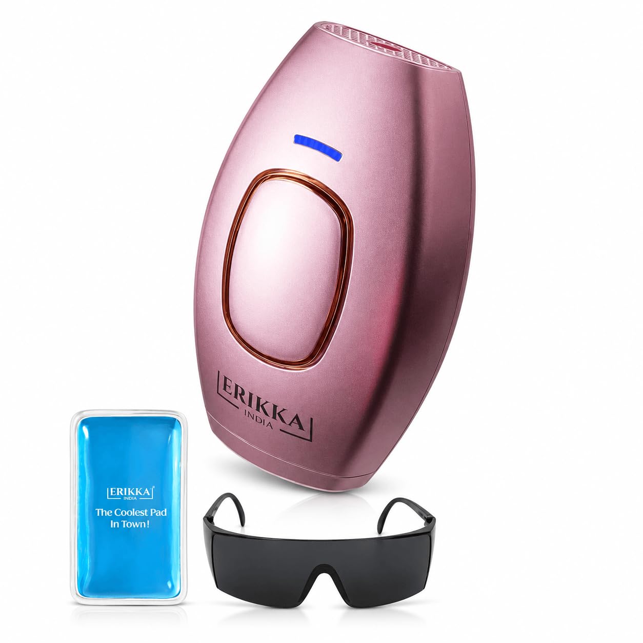 IPL Hair Removal Handset for Women and Men With Safety Goggles & Cooling Pad, Full Body, Long-Term Hair Reduction, 500,000 Flashes, 12-Month Warranty by Erikka India (PINK)-image-46