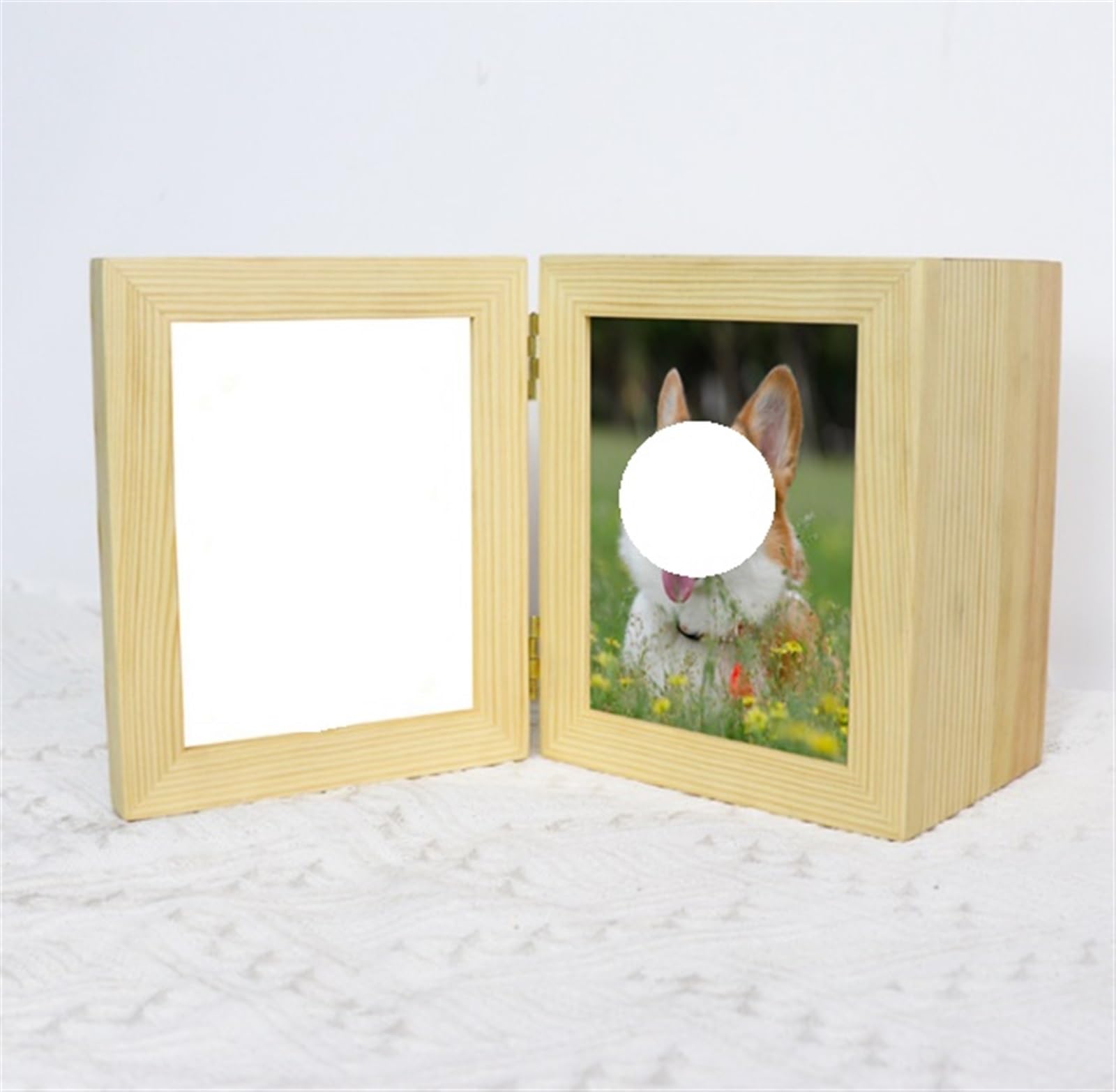 Urna Funeraria da Tavolo Urne Commemorative per Ceneri di Animali Domestici Fatte a Mano, memoriale Cani o Gatti per, Scatola per cremazione in Legno con Cornice Commemorativa(A)