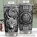 Viking Cup Tumbler 20oz Viking Gifts for Men Vikings Stainless Steel Insulated Tumblers Coffee Travel Drinking Mug Gift for Birthday Christmas