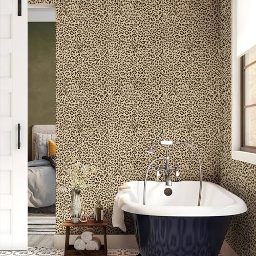 Simon&Siff Leopard Print Peel and Stick Wallpaper 17.3