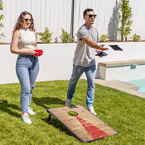 Image of GoSports Classic Cornhole Set - Includes 8 Bean Bags, Travel Case and Game Rules (Choose Between Classic, American Flag, and Football Designs)