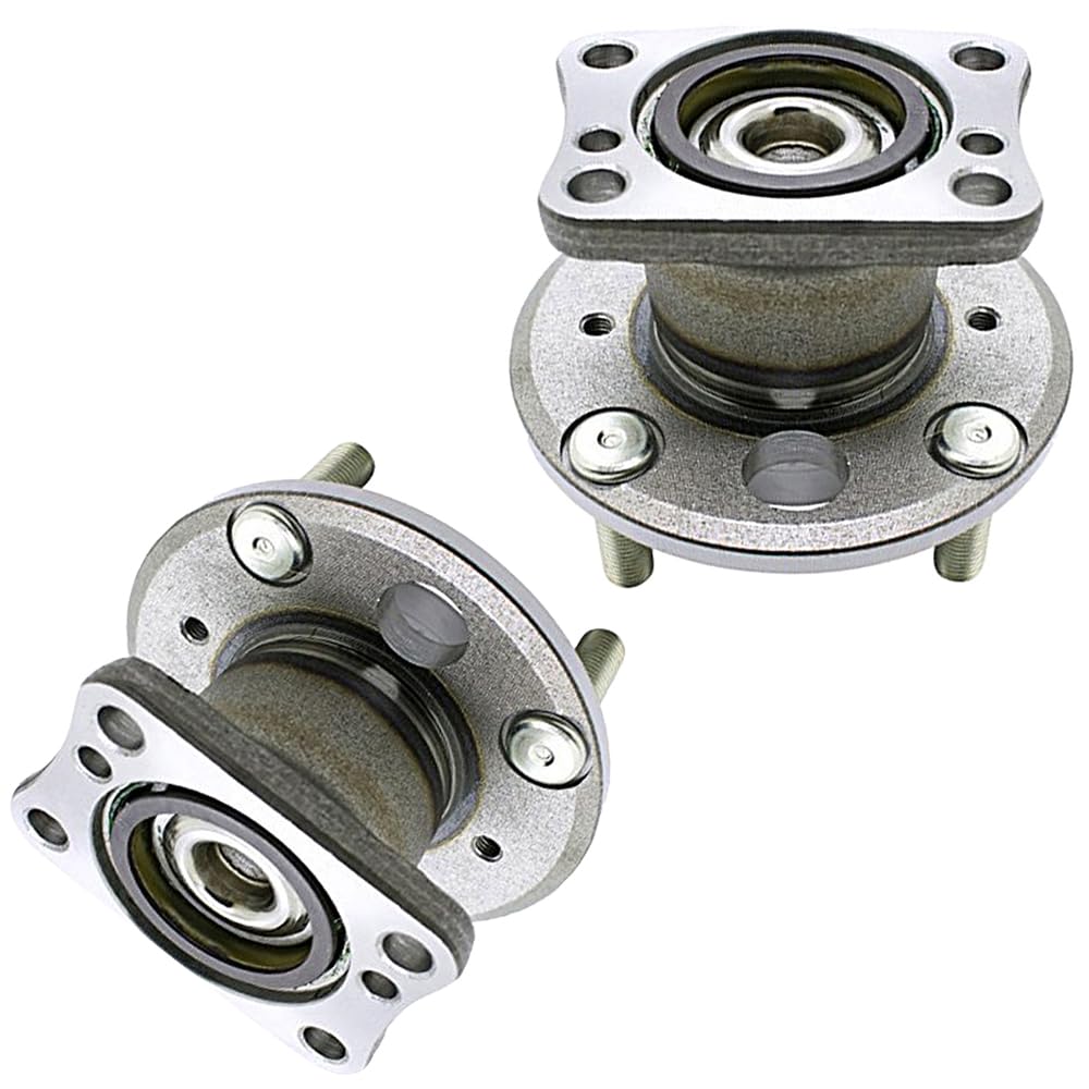 FWD 512490 Rear Wheel Bearing and Hub Assembly for 2011-2018 Ford Fiesta Wheel Hub Bearing Assembly 4-Lug, 2pc Set