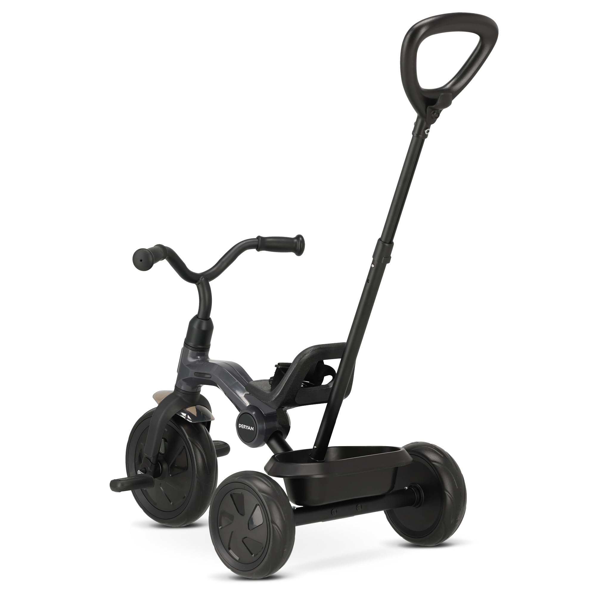 Deryan 2en1 Drifter Triciclo - Triciclo infantil desde 2 años hasta 6 años - Ayuda para aprender a caminar con capacidad de carga hasta 25 kg - Incluye barra de dirección, cinturón de seguridad