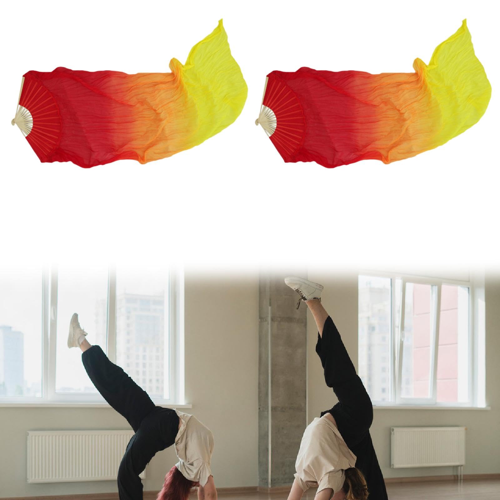 1 Par de Seda en Forma de para Danza Del Vientre, Accesorios para Disfraces de Danza Del Vientre para Mujer