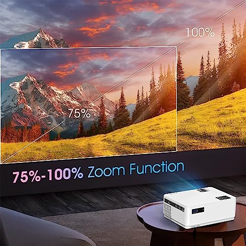 Image of HINISO P1 WiFi Bluetooth Projector for Home - 1080p Supported | 7200 Lumens, Portable Projector with Built-in Speakers for TV, Laptop, PC, USB Drive, Game Console