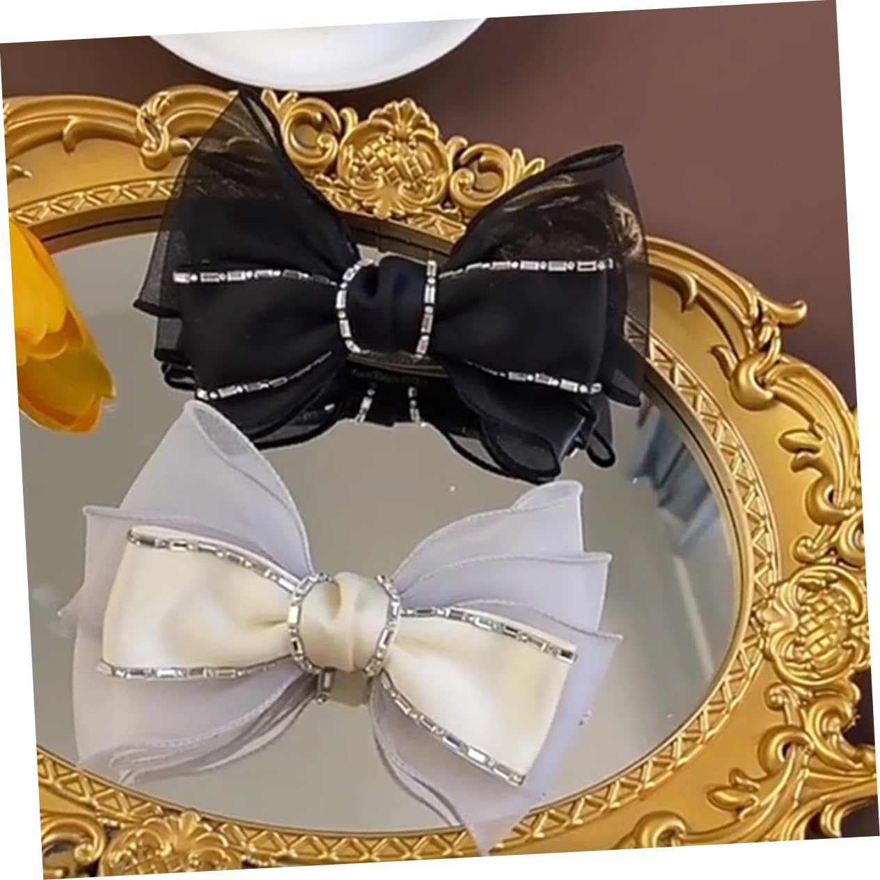 minkissy 8pezzi Fermagli Per Fiocco Con Strass Per Donne e Ragazze Accessori Eleganti Per