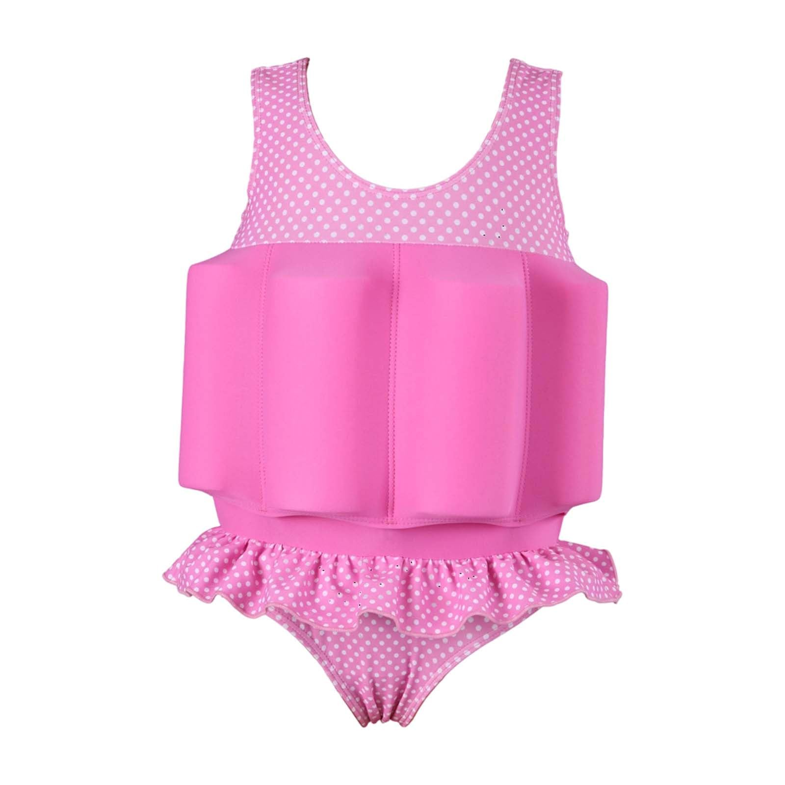 Maillot De Bain Bouée Intégré - Flottant Une Pièce pour Bébé Garçon Filles Combinaison Flottante à Flottabilité Réglable à Manches Courtes Combinaison de Surf Rash Guard Vêtements de Plage D'été