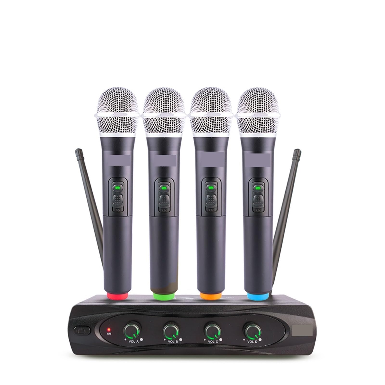 Microfono da studio Microfono wireless UHF a 4 canali microfonico portatile dinamico professionale 60 metri for il discorso della chiesa del partito di karaoke Mantieni la voce chiara