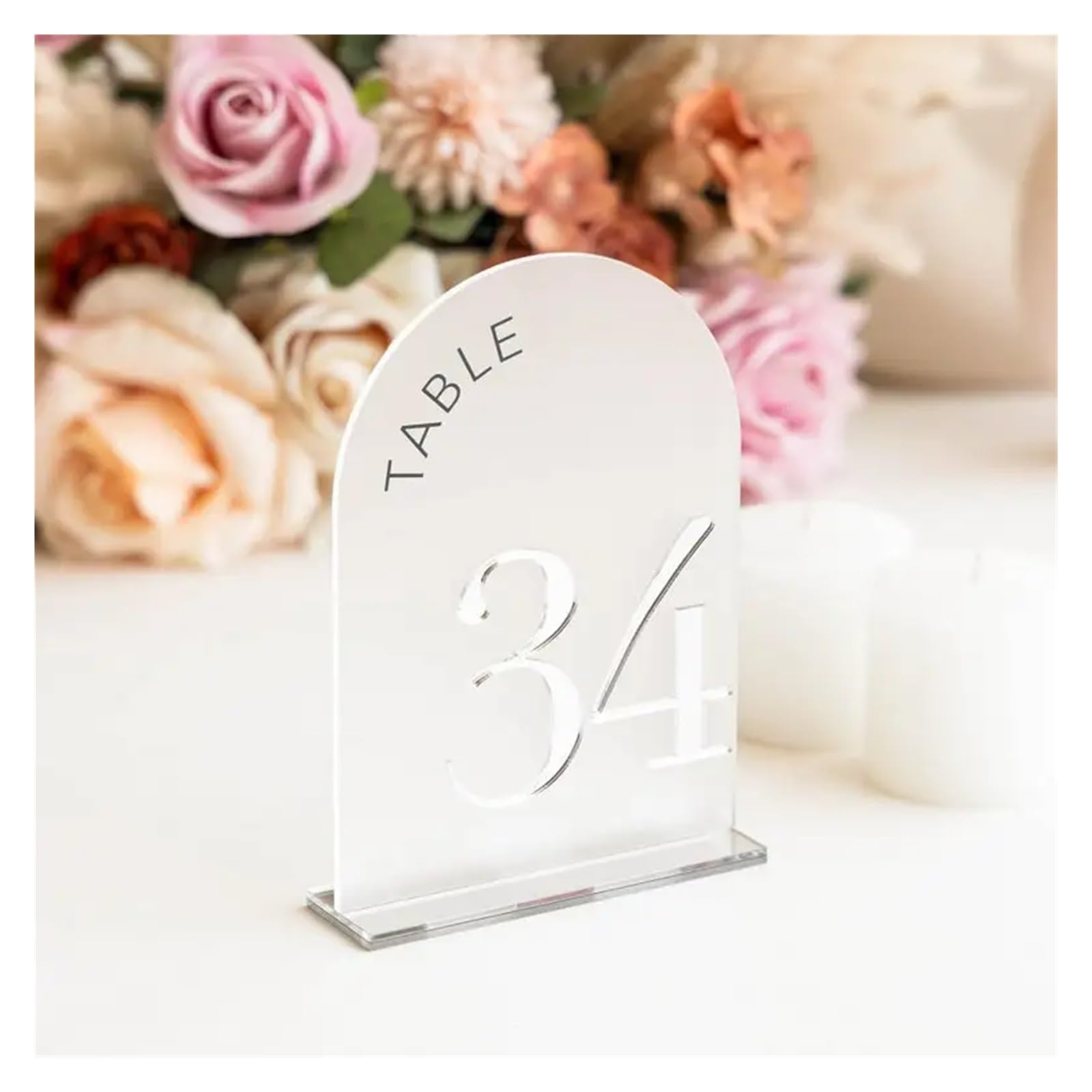 PortanúMeros De Mesa Arched Shape Table Numbers Gold Wedding with Stands 3D Reception Decor PosanúMeros Para Boda(Silver,No.1-30 (10x15cm))
