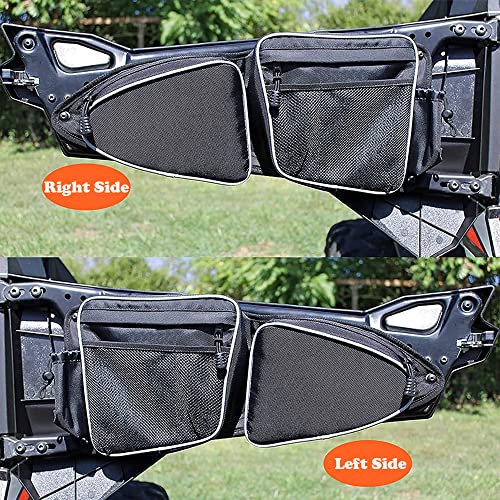 Bolsas Laterales para Puerta UTV para Polaris RZR, Juego de 2 Bolsas de Almacenamiento Laterales para Puerta Frontal compatibles con Polaris RZR XP Turbo Turbo S 1000 S900 2014-2020 (Blanco) miniatura 5