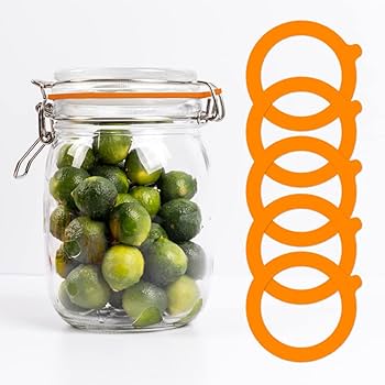 10 PCS Reusable Food Grade Silicone Seals For Leak Proof Mason Jar Lids