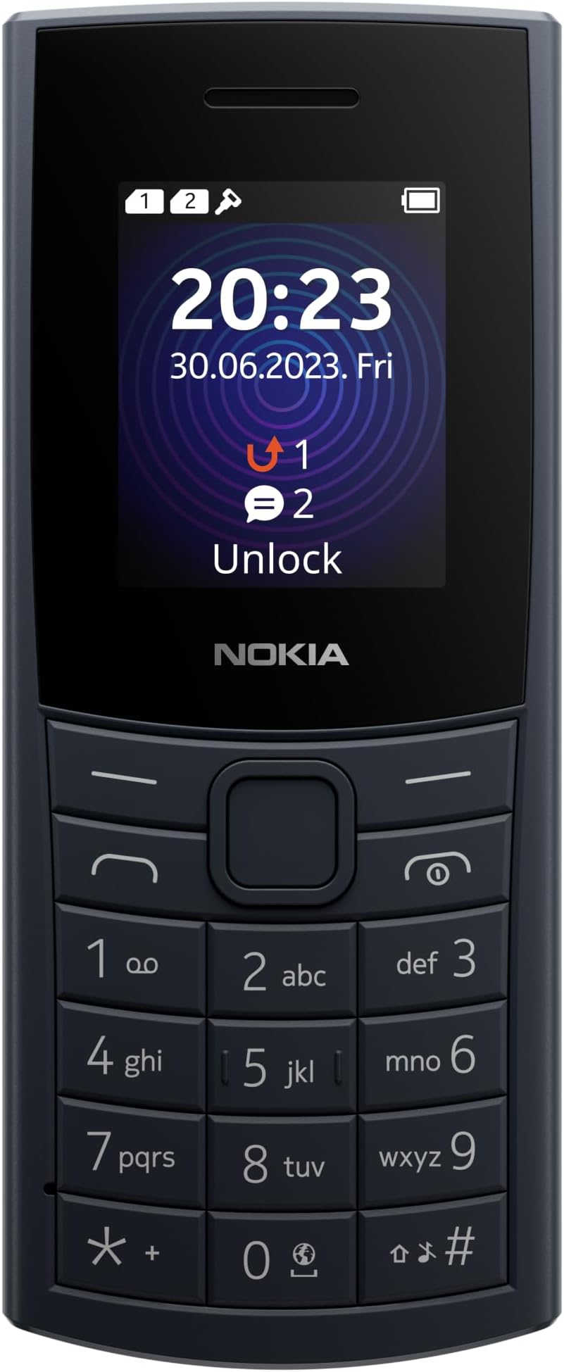 Nokia 110 4G with 4G, Camera, Bluetooth, FM Radio, MP3 Player, MicroSD, Long-Lasting Battery, and pre-Loaded Games | Blue