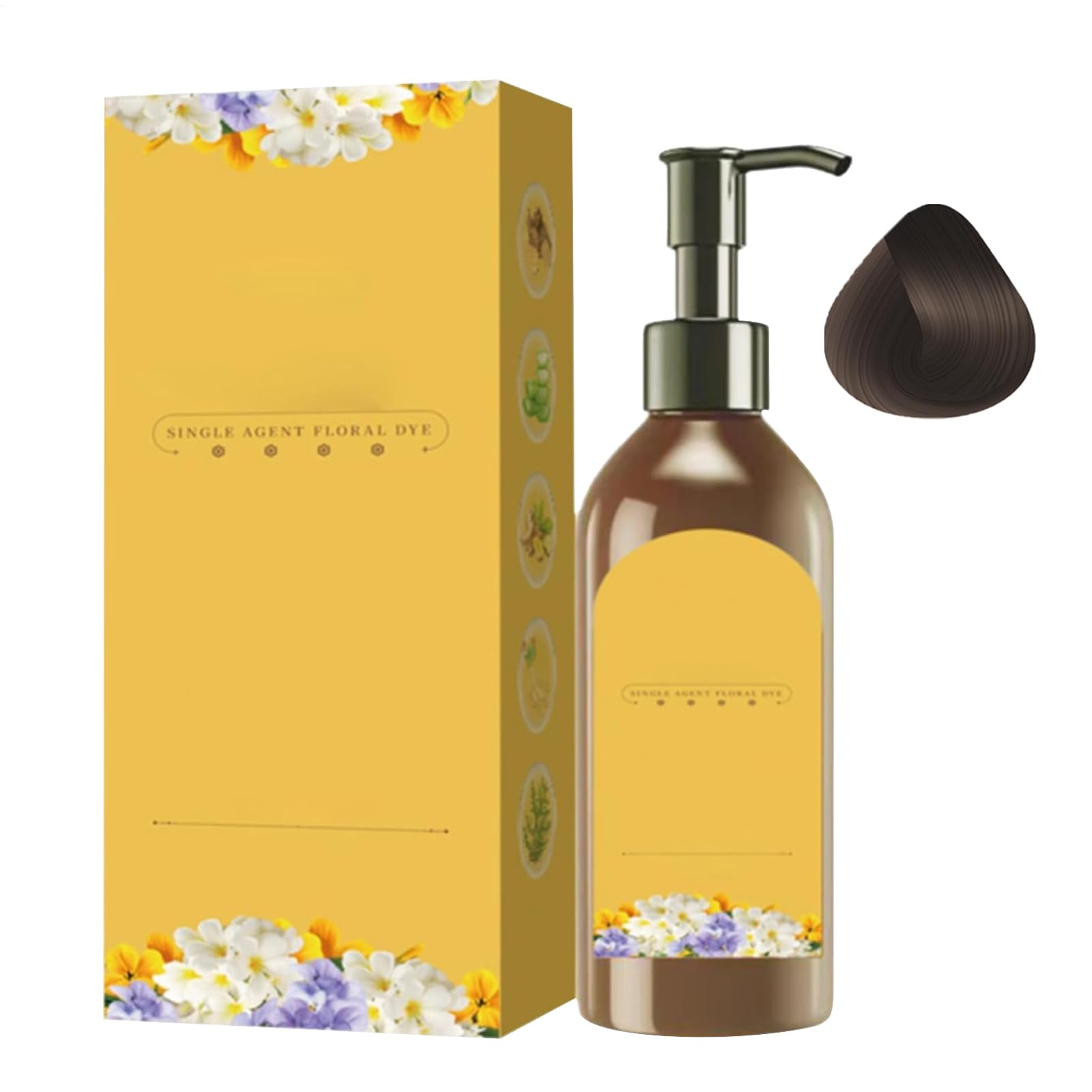 Amazon | Domezen ボタニカルカラークリームシャンプー ブラウン 300ml