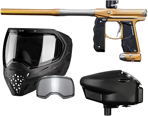 Empire Mini GS - Marcador electrónico para pistola de paintball con Empire Halo Too, cargador de paintball electrónico y máscara térmica EVS para