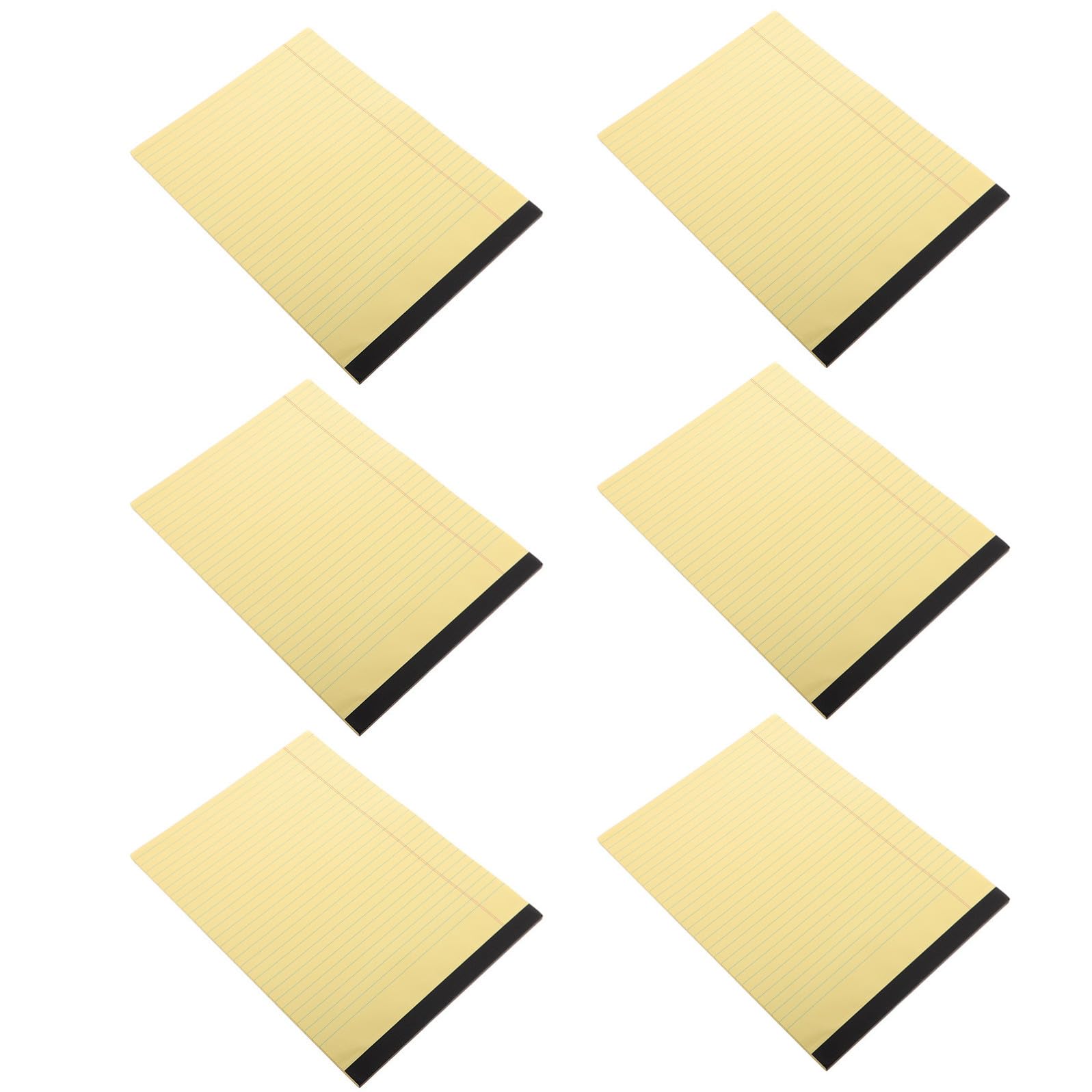 Uonlytech Blocco Note e Layout a Sezioni Design Strappabile con Pagine Rigate Giallo 6 Pezzi A4 per Appunti Quotidiani e Lavoro Ordinato