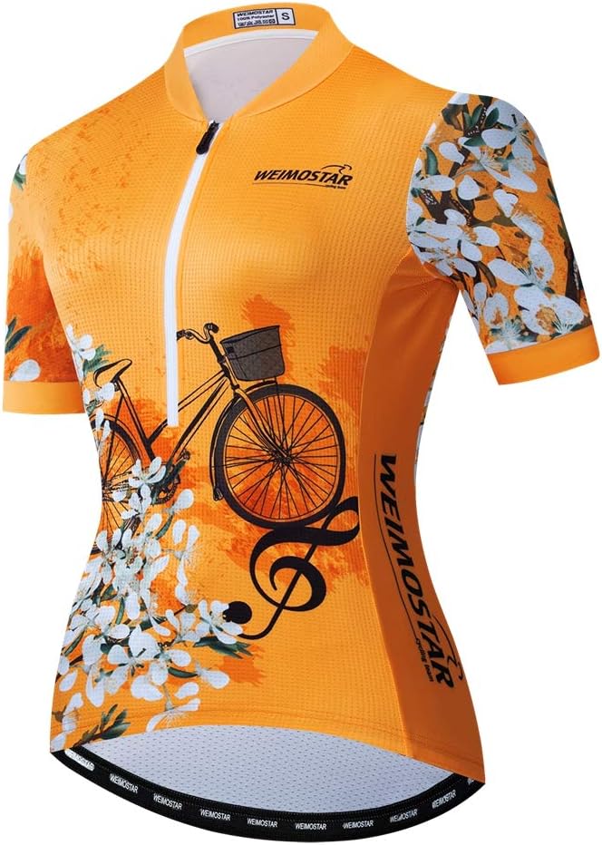 Bike Jersey Women's Cycling Jersey Half Zipper MTB Tops Apparel Mountain Road Bicycle Clothes