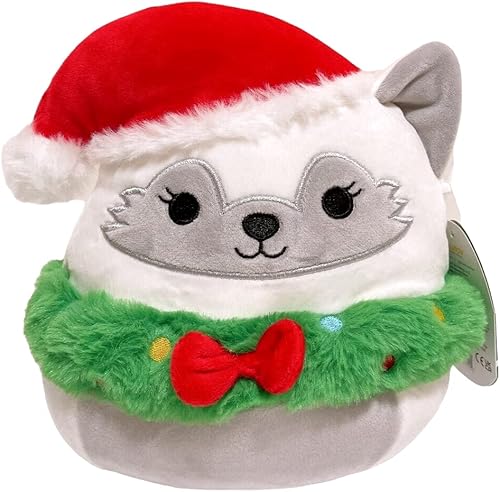 Squishmallows Kellytoy - Muñeca de peluche de 8 pulgadas con corona de Navidad (Gracelynn, el zorro blanco de 8 pulgadas) Squishmallows Kellytoy - Muñeca de peluche de 8 pulgadas con corona de Navidad (Gracelynn, el zorro blanco de 8 pulgadas)