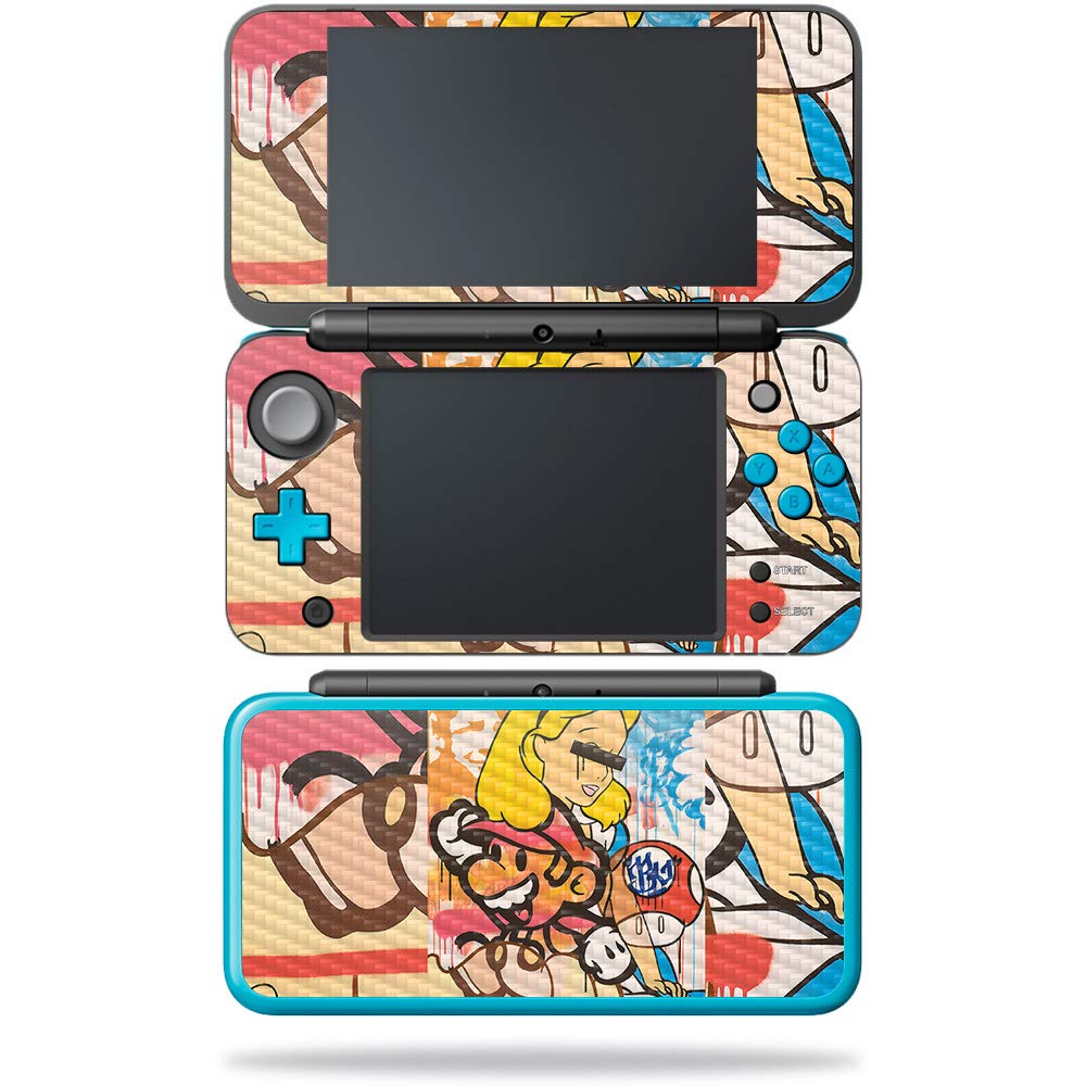 MightySkins Carbon Fiber Skin for Nintendo New 2DS XL - Urban Night | Protective, Durable Textured Carbon Fiber Finish | Easy to Apply, Remove, and