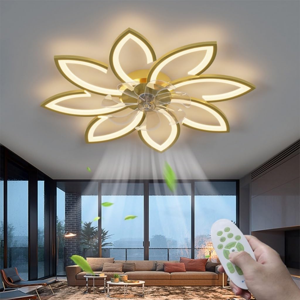 Ventilateur de plafond avec éclairage LED dimmable et lampe de plafond 90W - 7