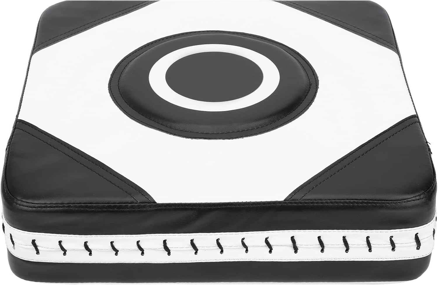 PU Wall Punch Boxing Bag | Protective PU Leather & PE Sponge | Training Target for Kickboxing/Taekwondo/MMA Practice | Thickened Nylon Rope & Copper Buckle (Black White)