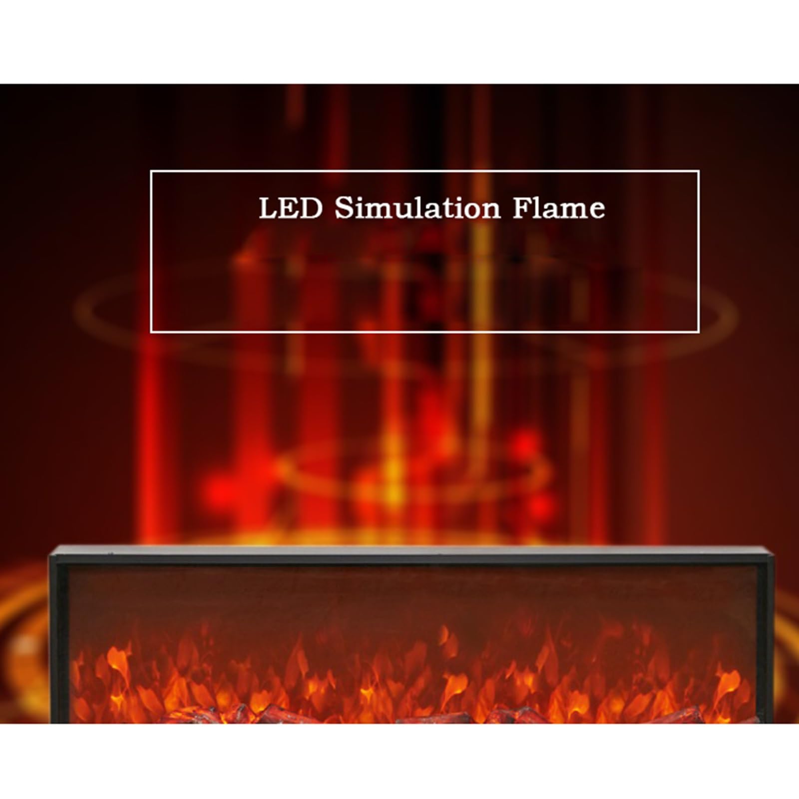 cheminée électrique de Salon Cheminée électrique Maison Style européen Salon Bois de Chauffage Simulation électronique Flamme(1000x170x500mm)